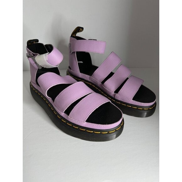 Doc Dr. Martens Clarissa II Platform Strap Sandals Lilac Leather EU 37 US 6 NEW - Picture 4 of 8